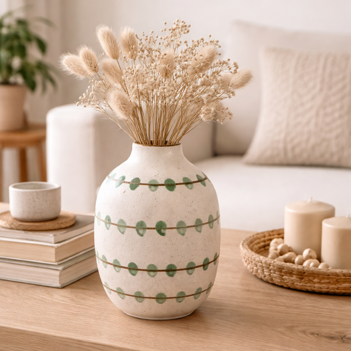 Vaso de Cerâmica Verde