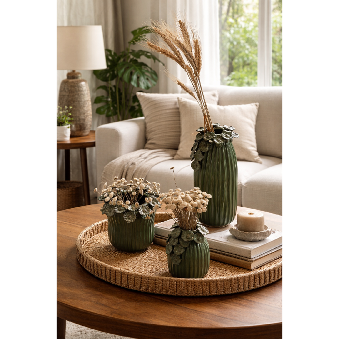 Vaso Decorativo Flora Verde