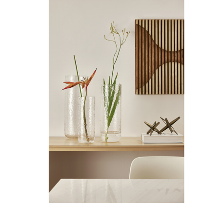 Vaso de Vidro Texturizado