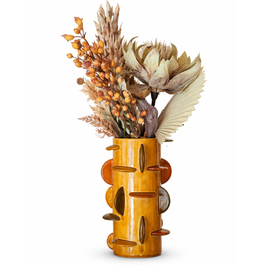 Vaso de Cerâmica Alto-Relevo