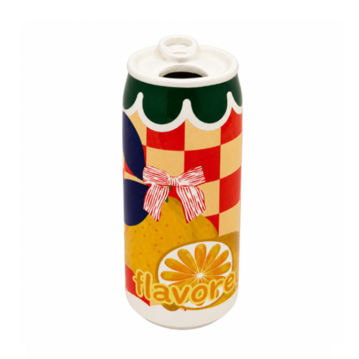 Vaso de Cerâmica Formato Lata - Lemon Flavored Soda