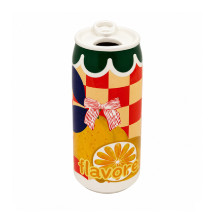 Vaso de Cerâmica Formato Lata - Lemon Flavored Soda