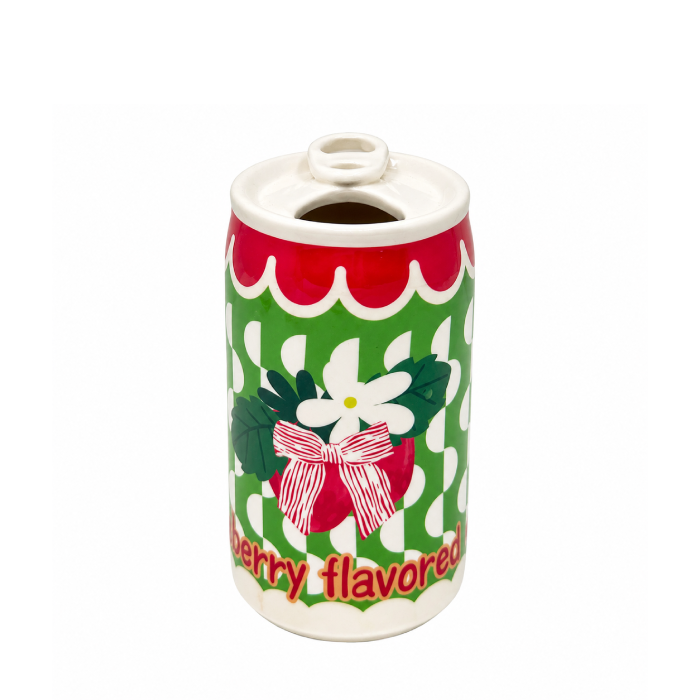 Vaso de Cerâmica Formato Lata - Strawberry Flavored Soda