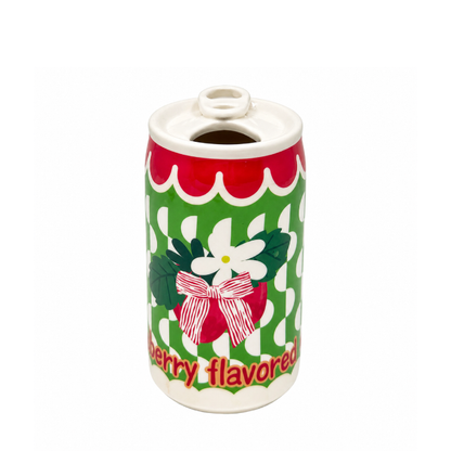 Vaso de Cerâmica Formato Lata - Strawberry Flavored Soda