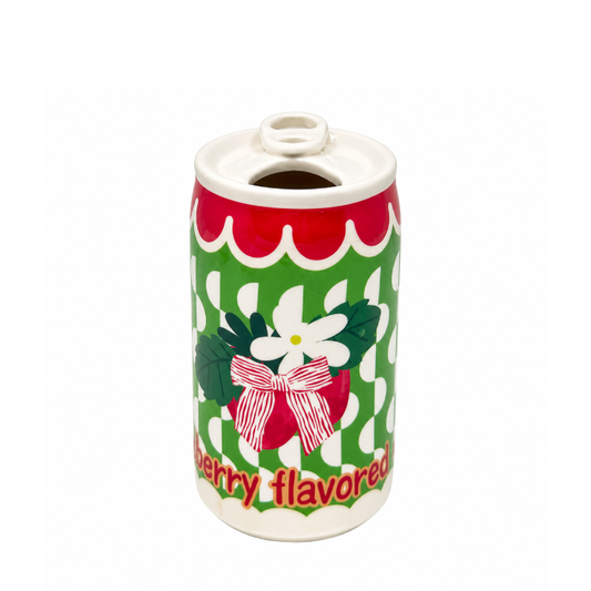Vaso de Cerâmica Formato Lata - Strawberry Flavored Soda