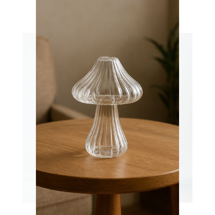 Vaso de Vidro  Cogumelo