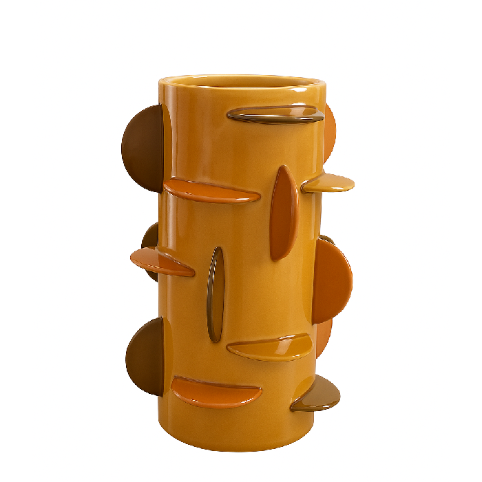 Vaso de Cerâmica Alto-Relevo