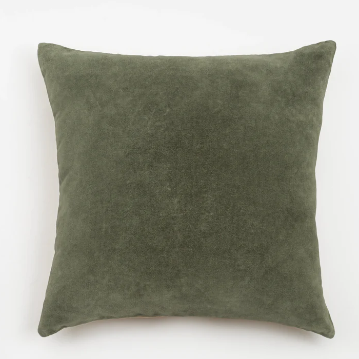 Almofada Veludo de Algodão Verde 50x50cm