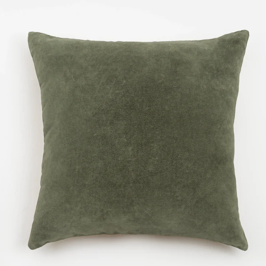 Almofada Veludo de Algodão Verde 50x50cm