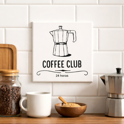 Azulejo Decorativo Coffee Club