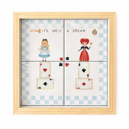 Quadro de Azulejos Alice no País das Maravilhas