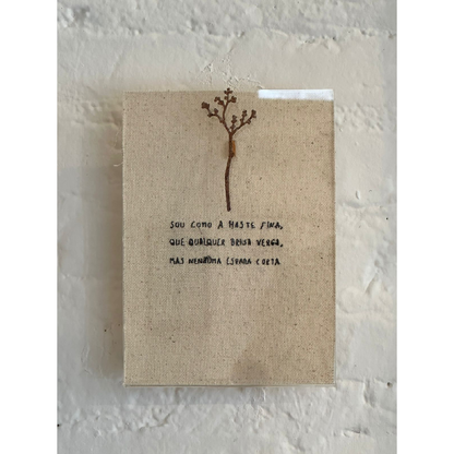 Moldura Acrilica Flutuant " Sou Como Haste Fina"