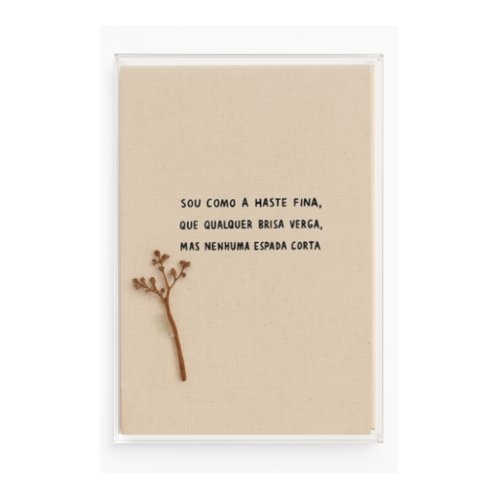 Moldura Acrilica Flutuant " Sou Como Haste Fina"