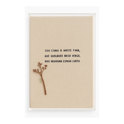 Moldura Acrilica Flutuant " Sou Como Haste Fina"
