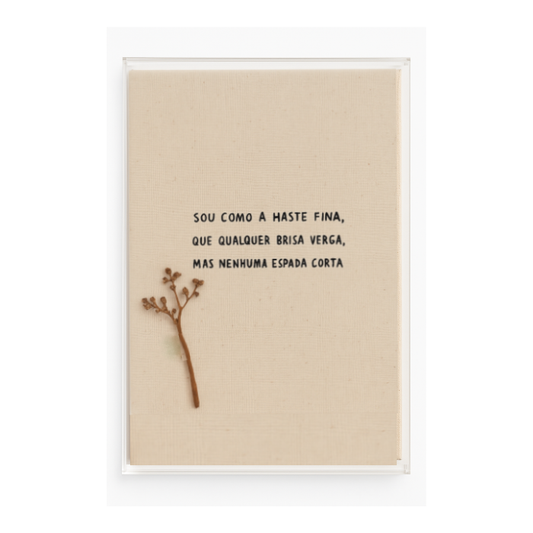 Moldura Acrilica Flutuant " Sou Como Haste Fina"