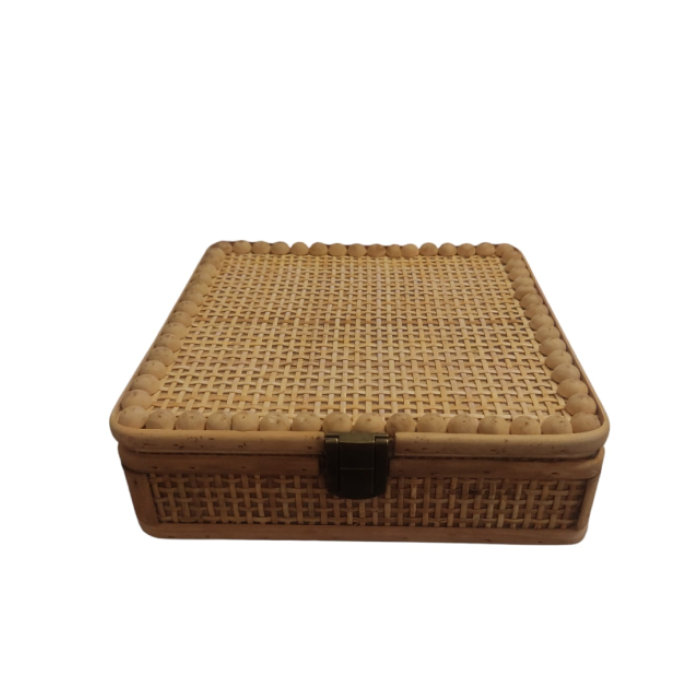 Caixa de Madeira com Rattan