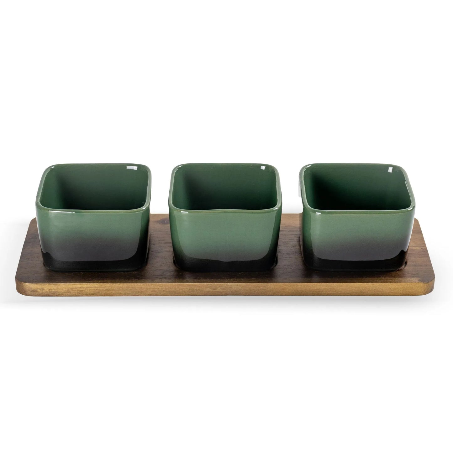 Conjunto de Petisqueiras Verde Degradê