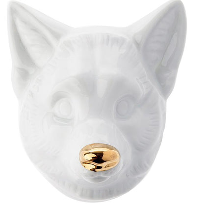 Máscara Raposa em Porcelana Focinho Ouro