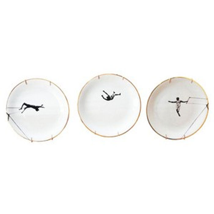 Trio de Pratos Decorativos Trapézio - Greghi Design