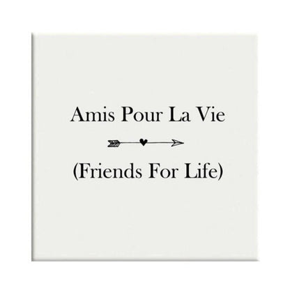 Azulejo Decorativo Amis Pour La Vie - casaquetem