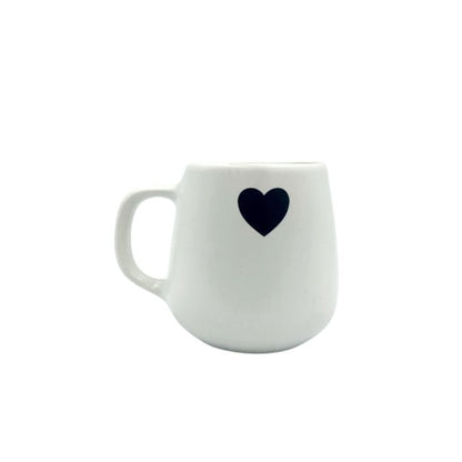 Caneca em Cerâmica - Coração Preto - casaquetem