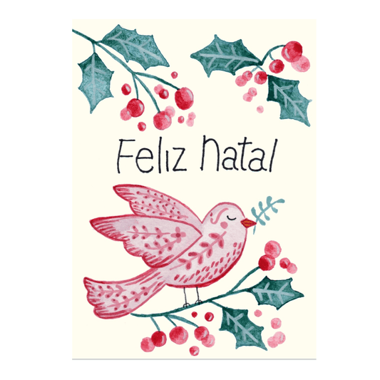 Cartão Dhoye Natal Pássaro - casaquetem