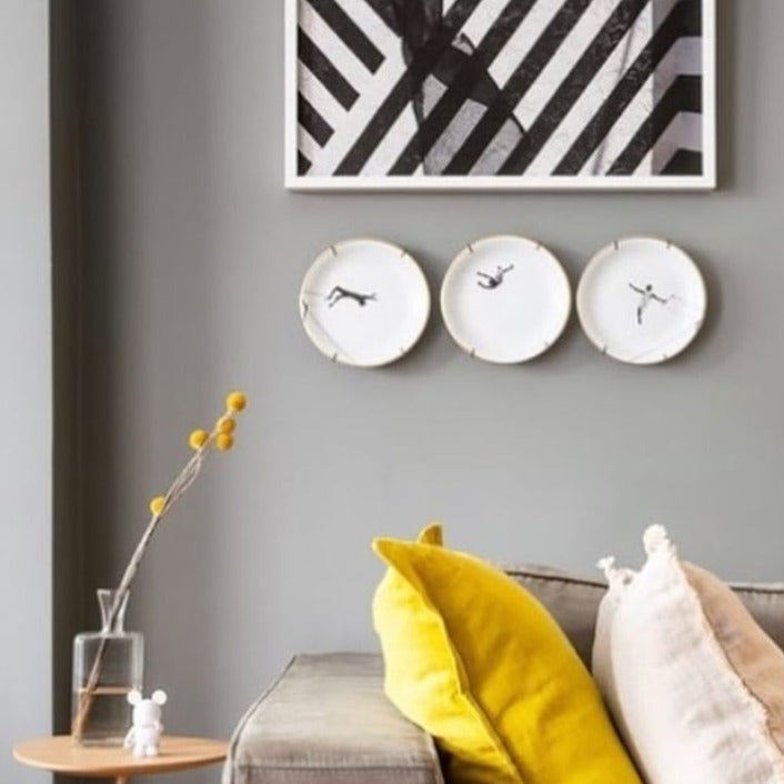 Trio de Pratos Decorativos Trapézio - Greghi Design