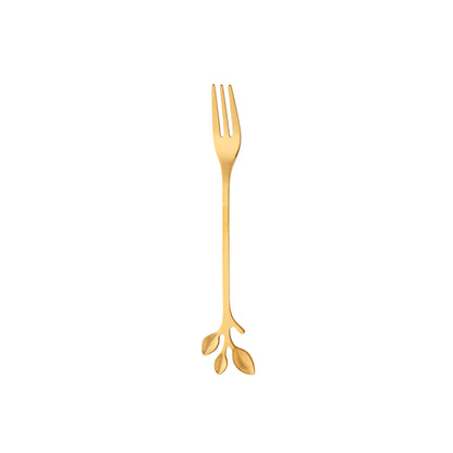 Garfinho em Aço Inox Leaves Dourado
