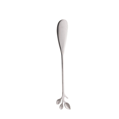 Espátula em Aço Inox Leaves Prateado - casaquetem