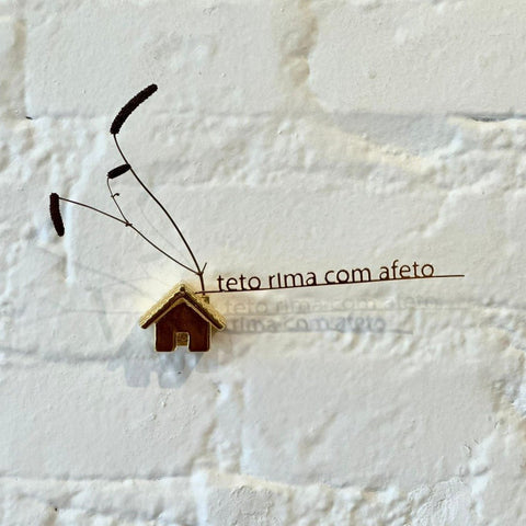 Mini Casinha Frase "Teto Rima Com Afeto" - casaquetem