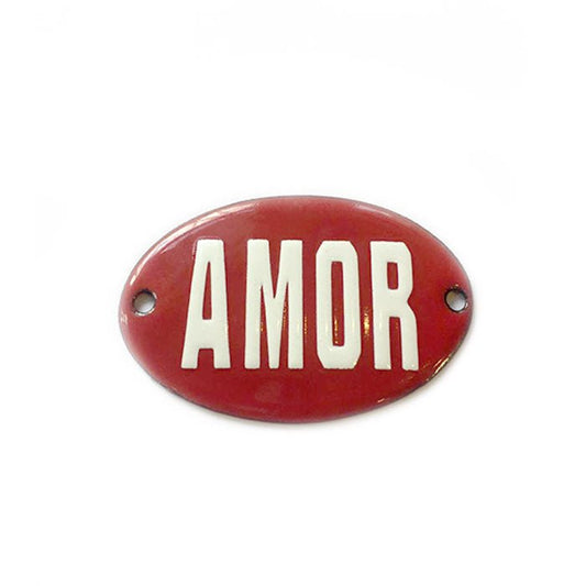 Mini Placa Amor - VERMELHO - casaquetem