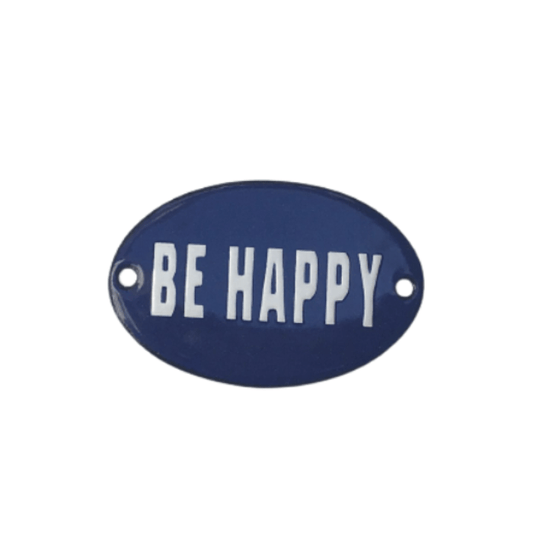 Mini Placa Be Happy - casaquetem