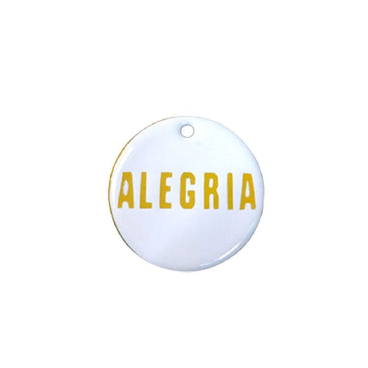 Mini Placa Redonda Alegria - casaquetem