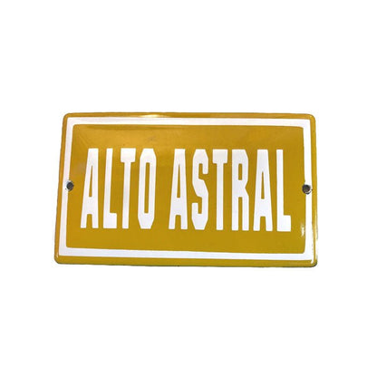 Placa Decorativa Esmaltada Alto Astral - casaquetem