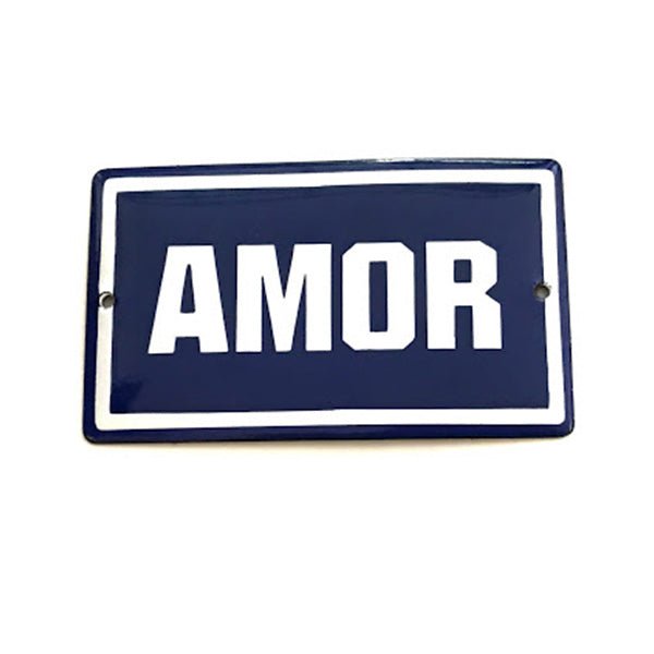 Placa Decorativa Esmaltada Amor - casaquetem