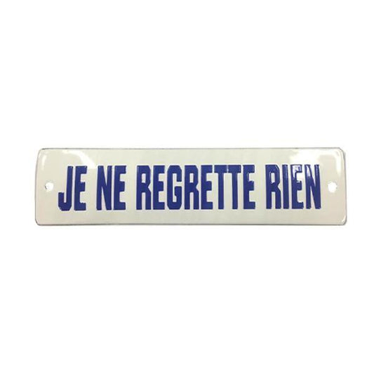 Placa Decorativa Esmaltada Je Ne Regrette Rien - casaquetem