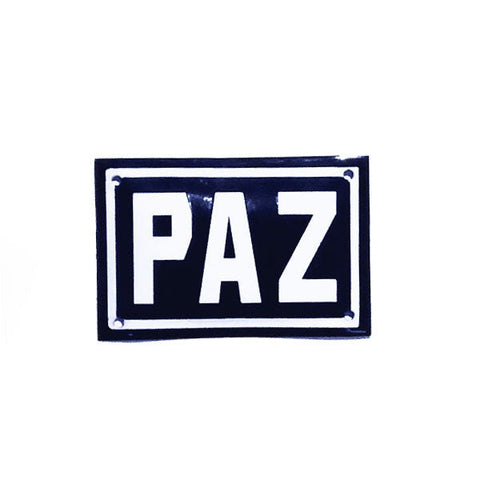 Placa Decorativa Esmaltada Paz - casaquetem