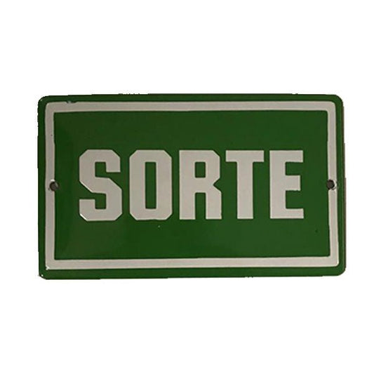 Placa Decorativa Esmaltada Sorte - casaquetem