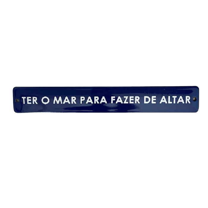 Placa Esmaltada Decorativa Ter o Mar para Fazer de Altar - casaquetem