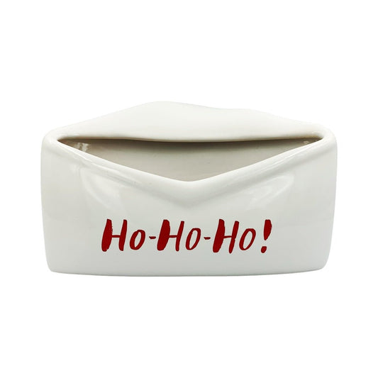Porta Cartas de Porcelana - Natal Ho Ho Ho! - casaquetem