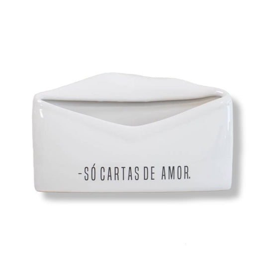 Porta Cartas de Porcelana - Só Cartas de Amor - casaquetem