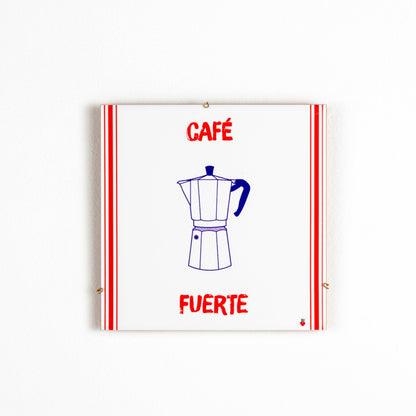 Quadro Azuleicha - Café - casaquetem