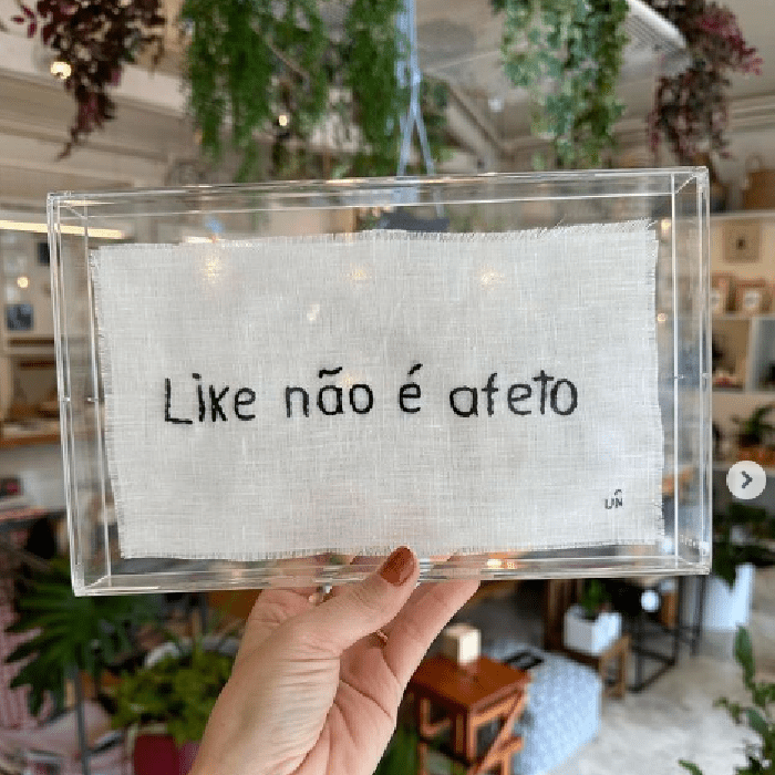Quadro Decorativo Like Não é Afeto - casaquetem
