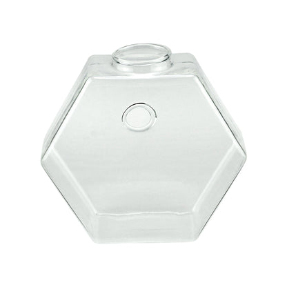 Vaso de Parede Hexágono em Vidro - casaquetem