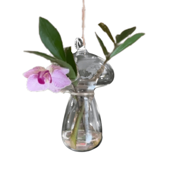 Vaso Suspenso Cogumelo em Vidro - casaquetem