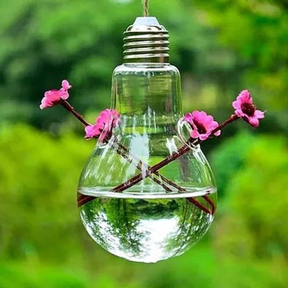 Vaso Suspenso Lâmpada em Vidro - casaquetem