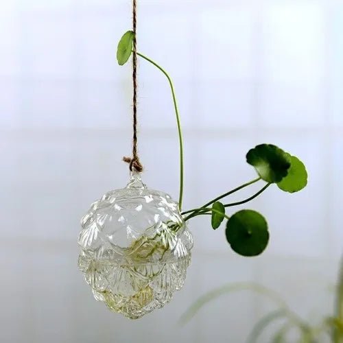 Vaso Suspenso Pinhão em Vidro - casaquetem